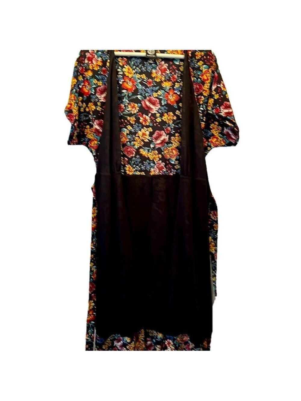 Bobeau Maxi Wrap Dress, SZ S, PTP 18”, L 54” Curves up in front, Elegant Look - Picture 6 of 11